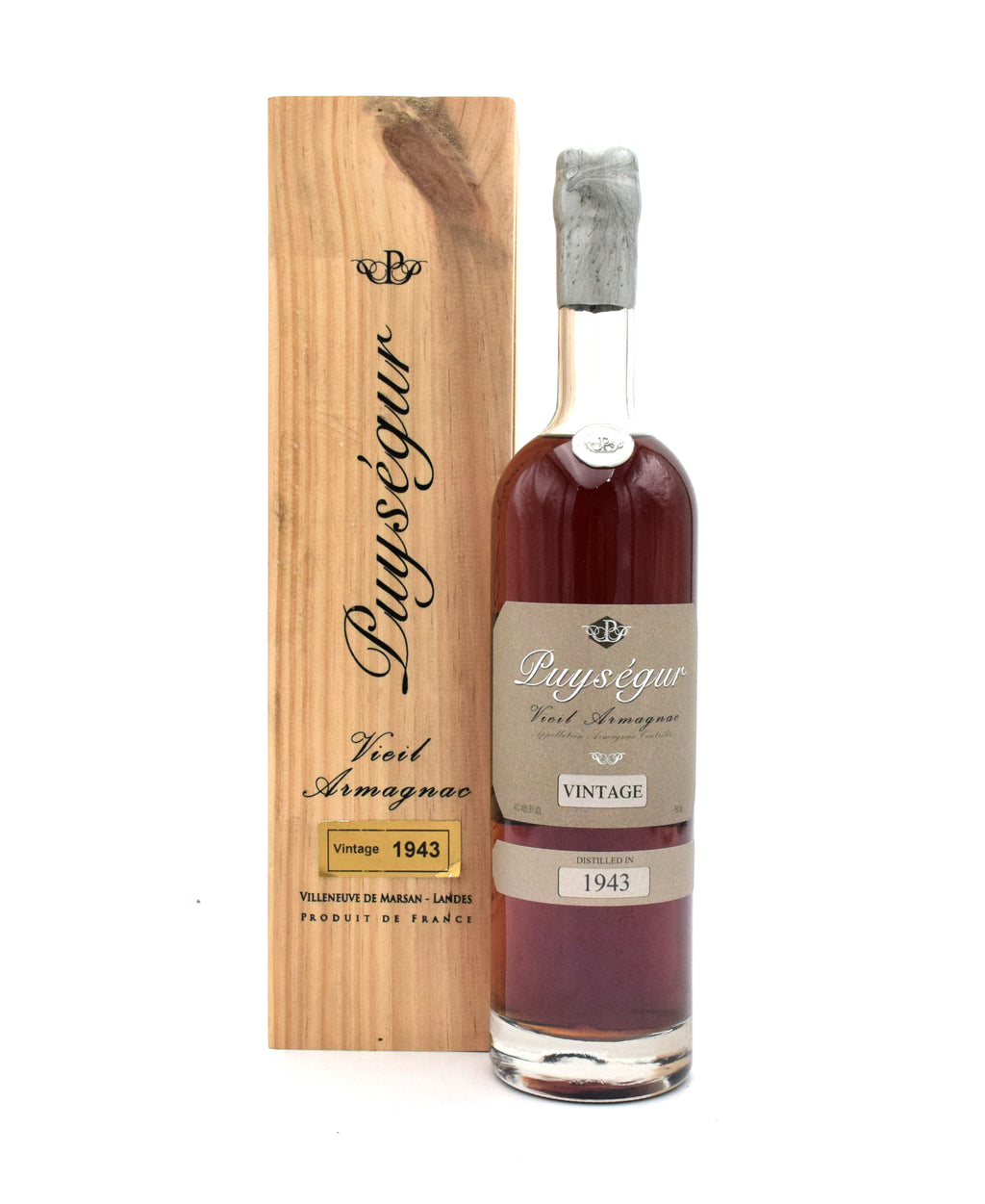 1943 Marquis de Puysegur Vintage Armagnac bottle