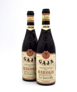 1958 Gaja Barolo wine bottle