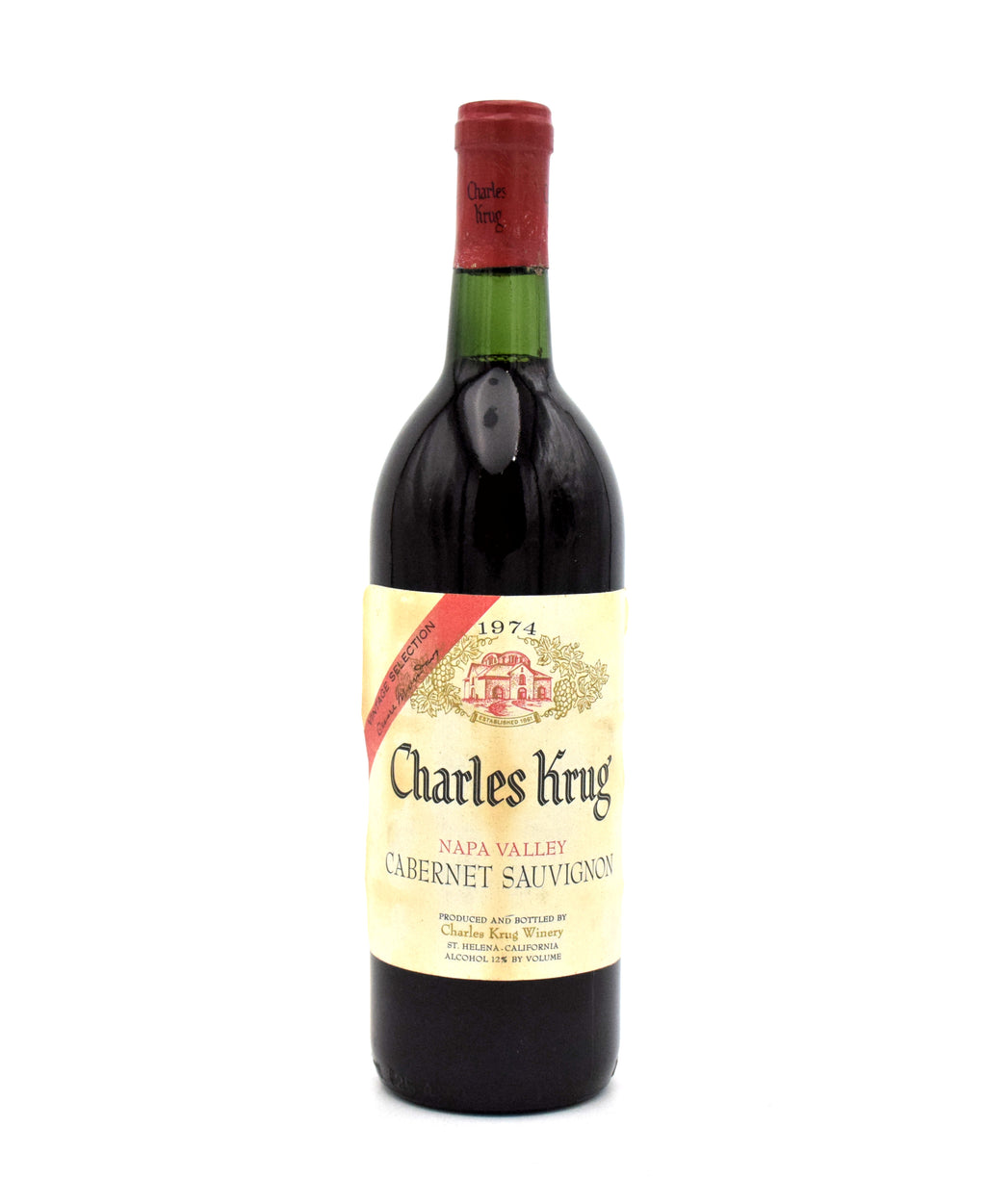 1974 Charles Krug Peter Mondavi Family Vintage Selection Cabernet Sauvignon
