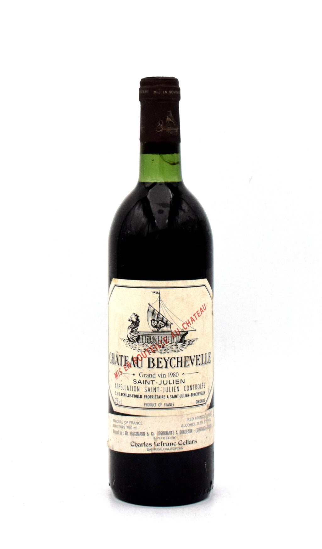 1980 Chateau Beychevelle wine bottle