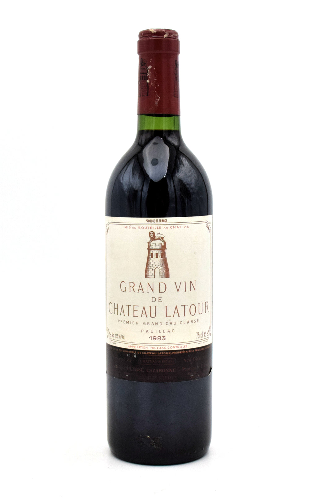 1983 Chateau Latour wine bottle