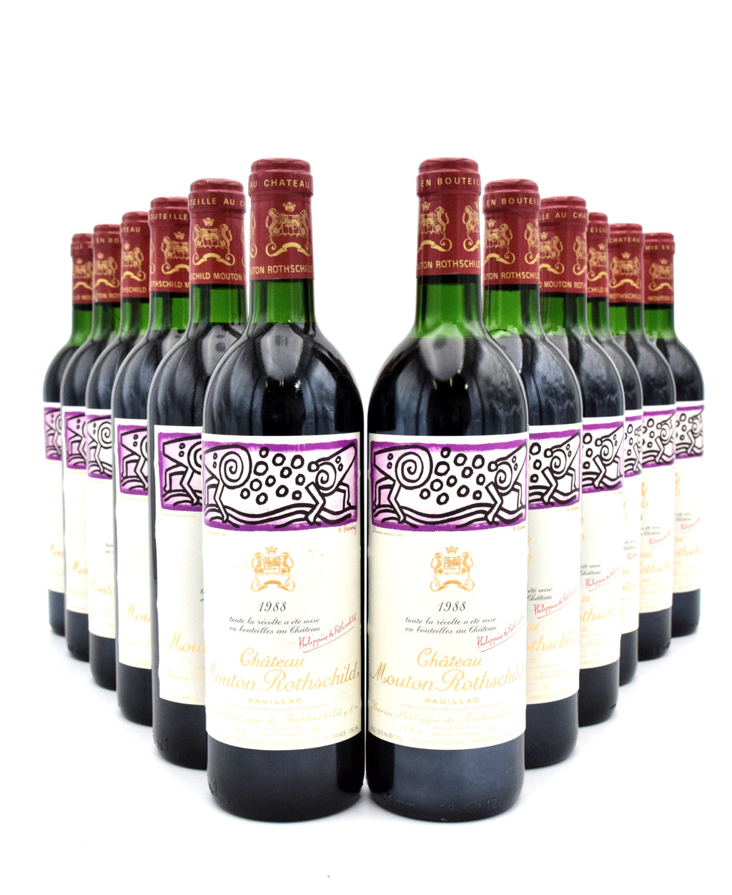 1988 Chateau Mouton Rothschild wine bottle