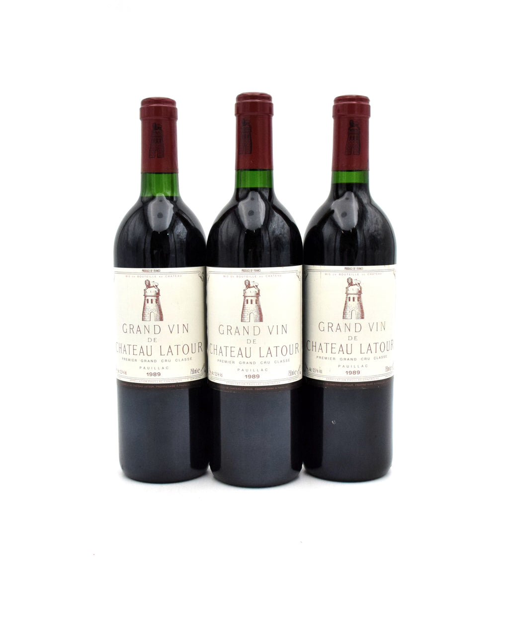1989 Chateau Latour wine bottle