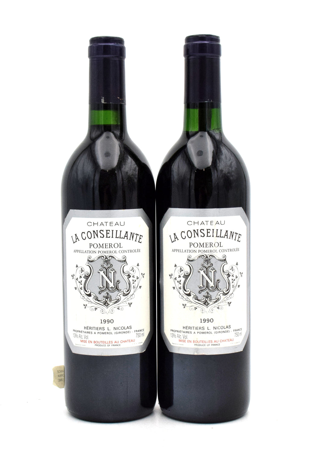 1990 Chateau La Conseillante wine bottle