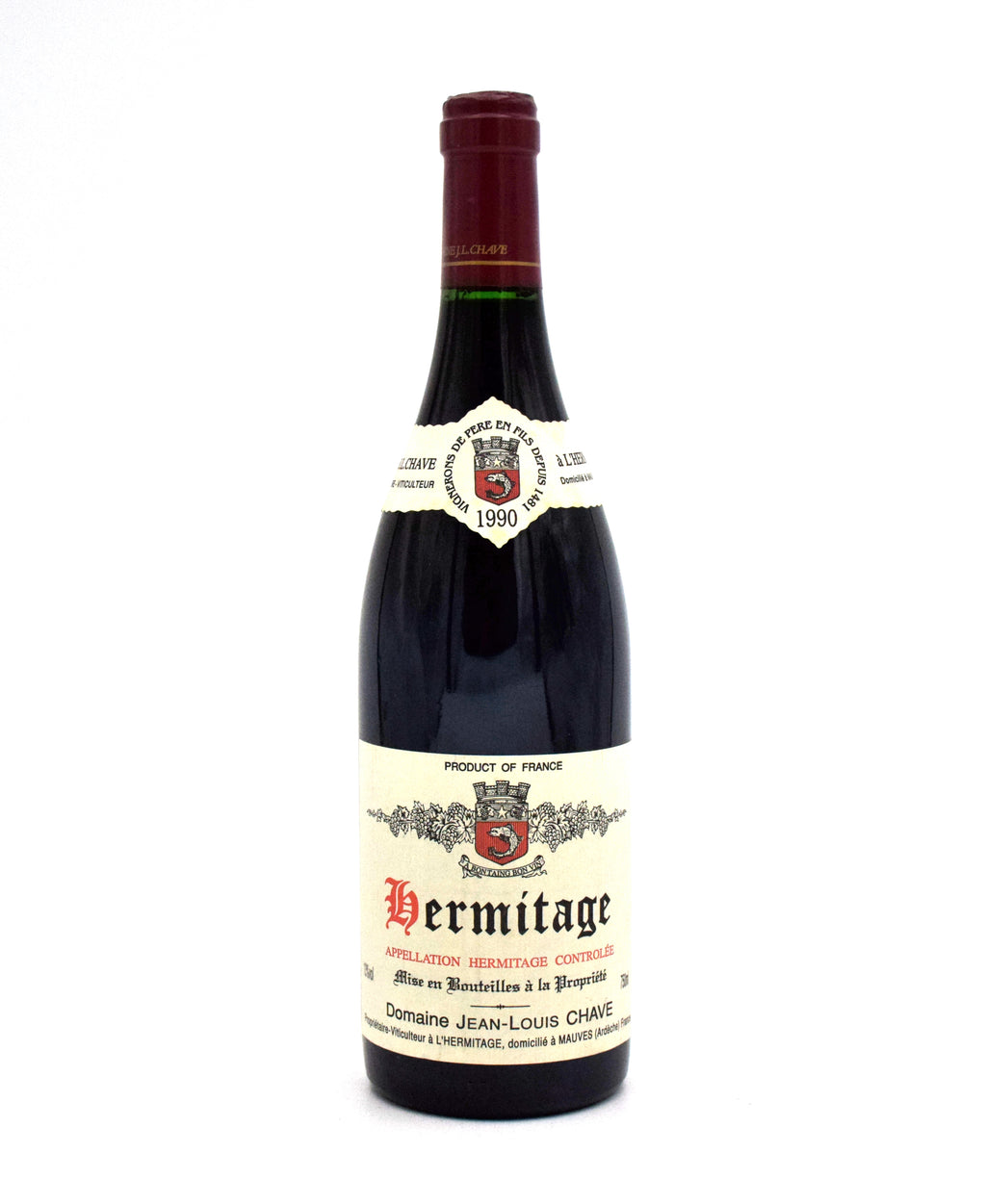 1990 Domaine Jean-Louis Chave Hermitage wine bottle