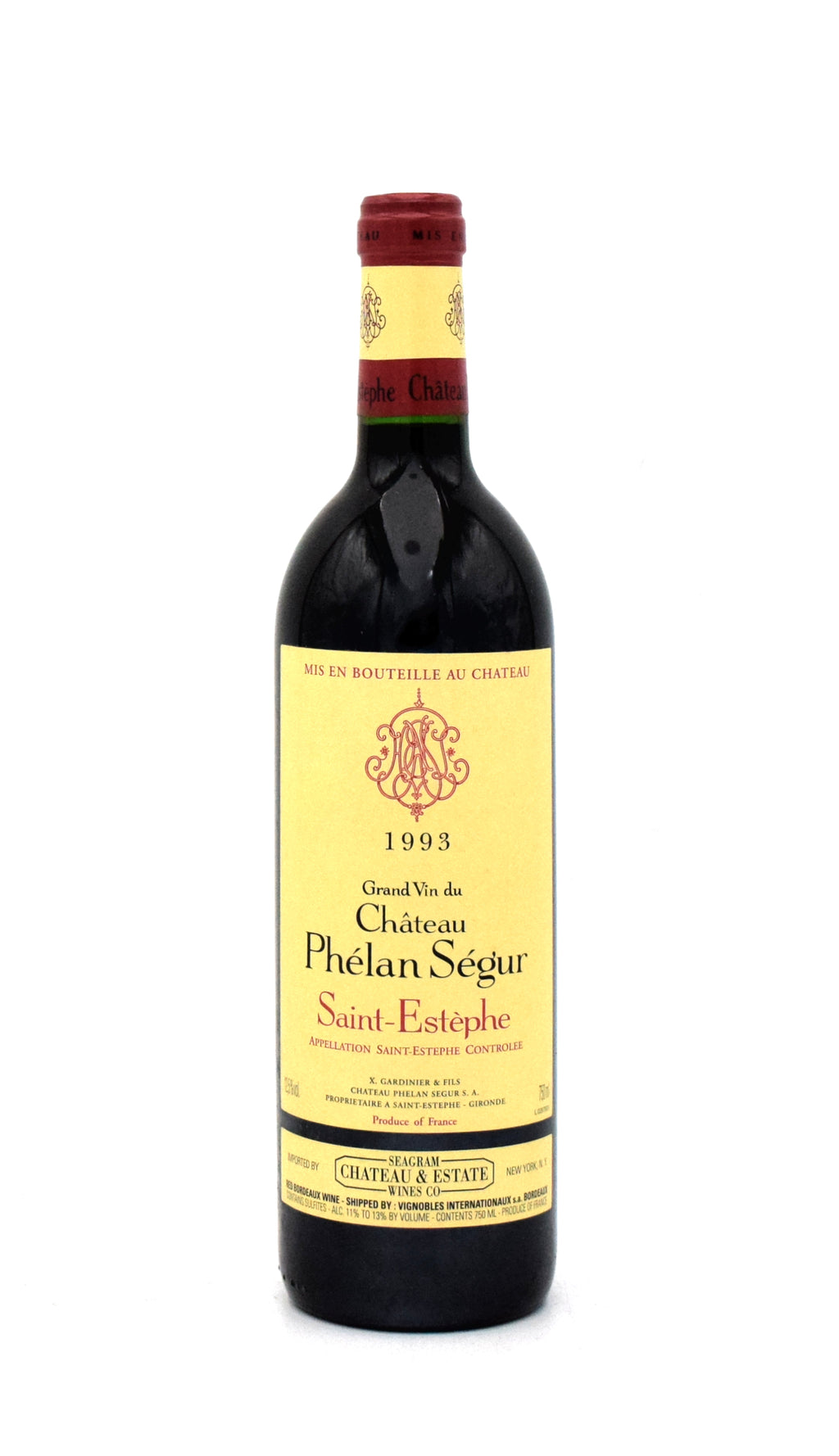 1993 Chateau Phelan Segur wine bottle