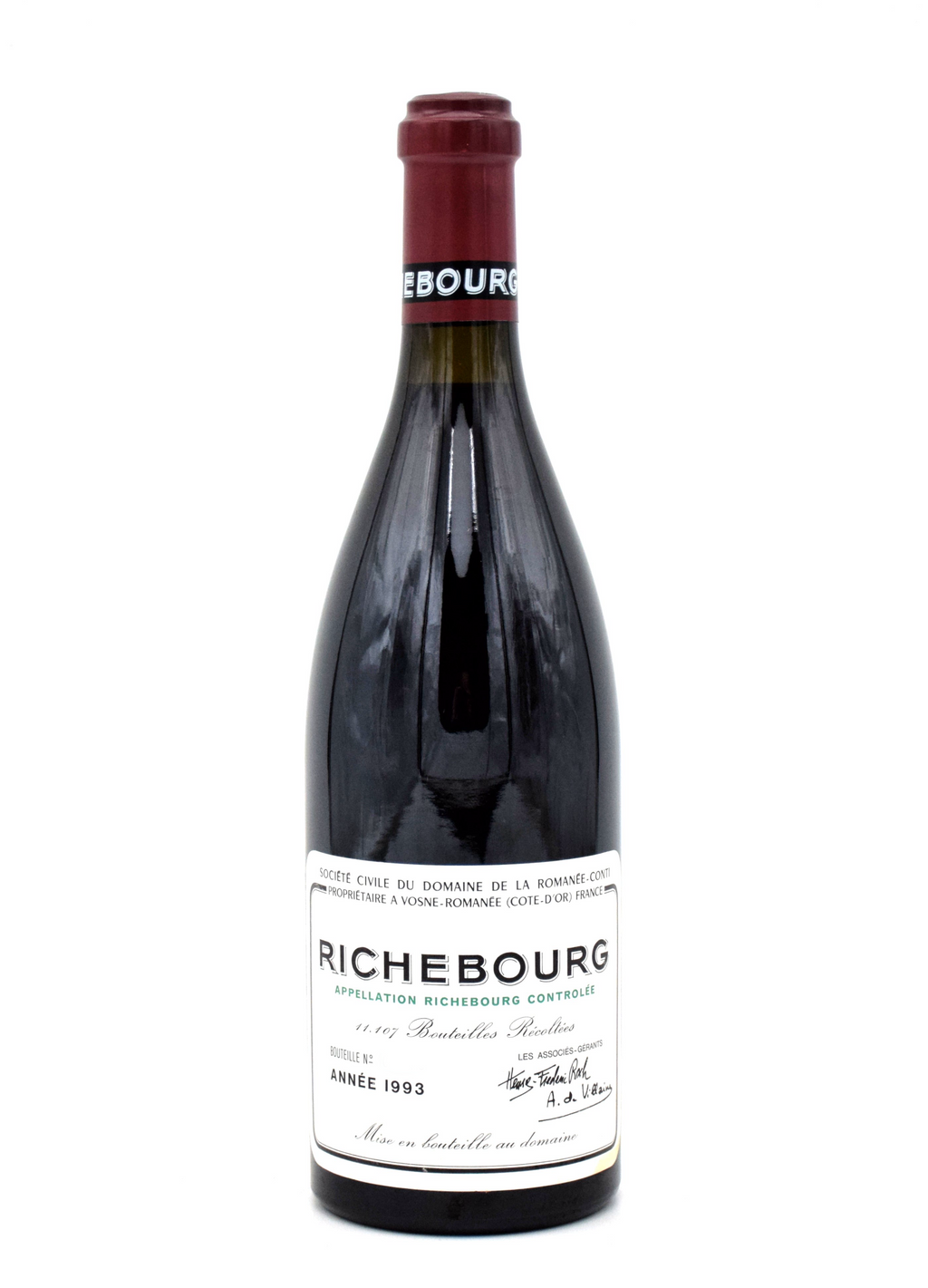 1993 Domaine de la Romanee Conti Richebourg Grand Cru wine bottle