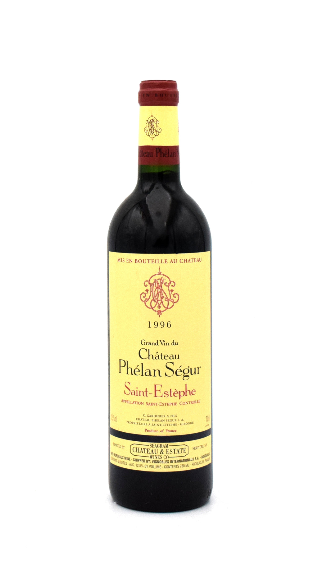 1996 Chateau Phelan Segur wine bottle