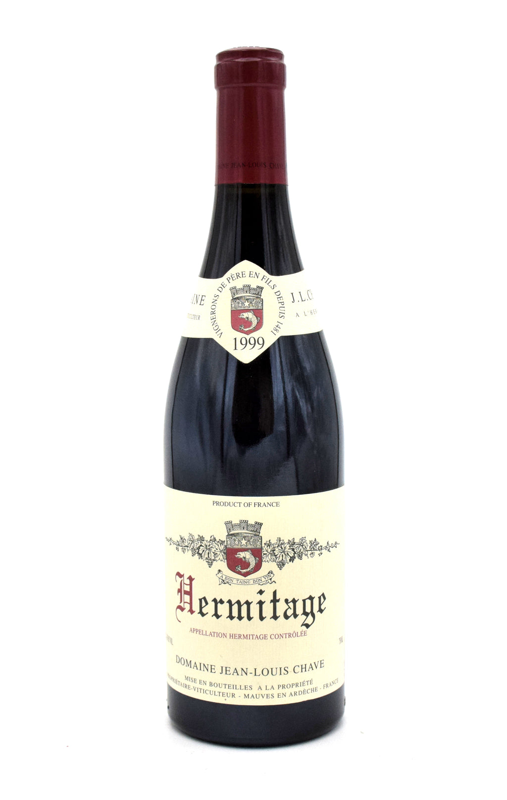 1999 Domaine Jean-Louis Chave Hermitage wine bottle