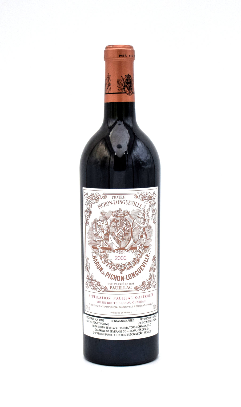 2000 Chateau Pichon-Longueville au Baron de Pichon-Longueville wine bottle