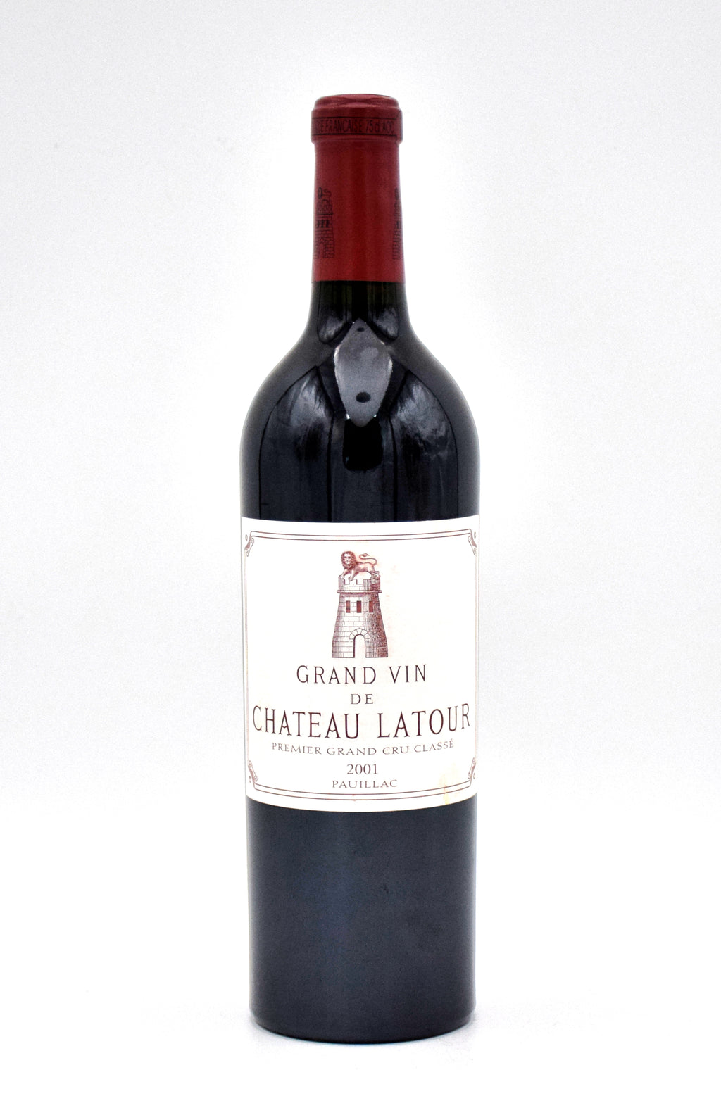 2001 Chateau Latour wine bottle