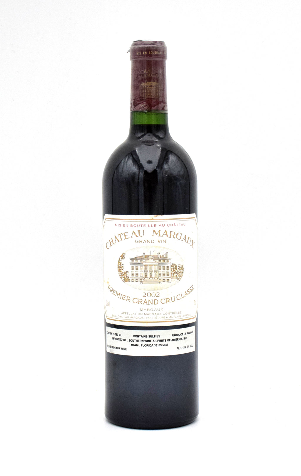 2002 Chateau Margaux wine bottle