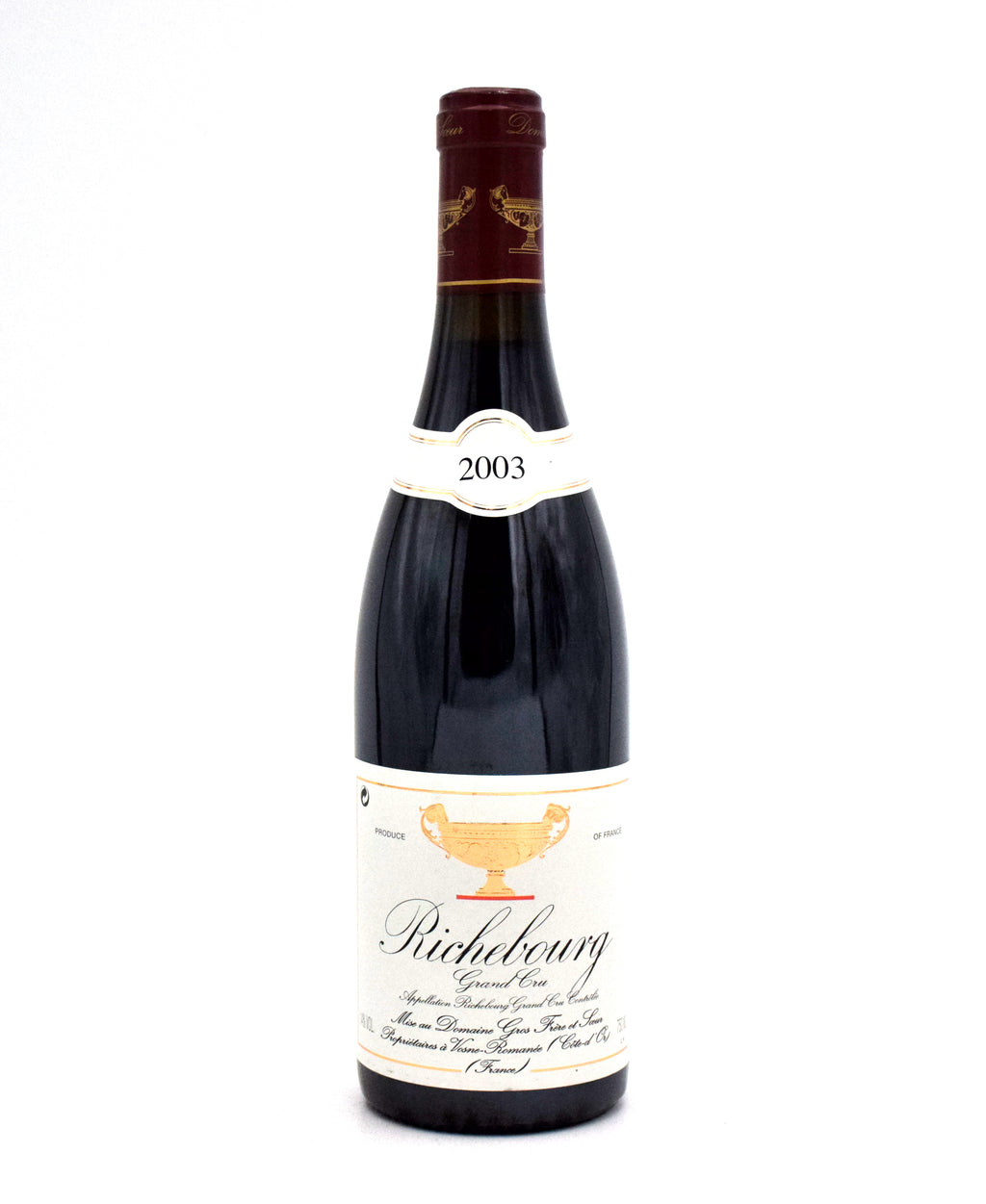 2003 Domaine Gros Frere et Soeur Richebourg Grand Cru wine bottle