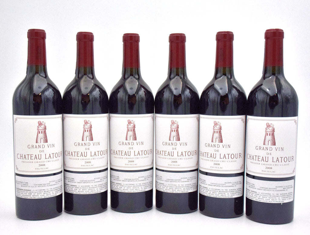 2008 Chateau Latour wine bottle