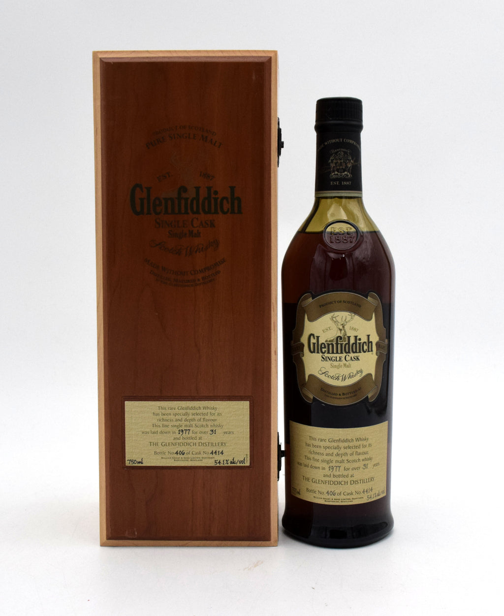 Glenfiddich 'Single Cask' 31 Year Single Malt Scotch - 1977 Release (Cask No. 4414)