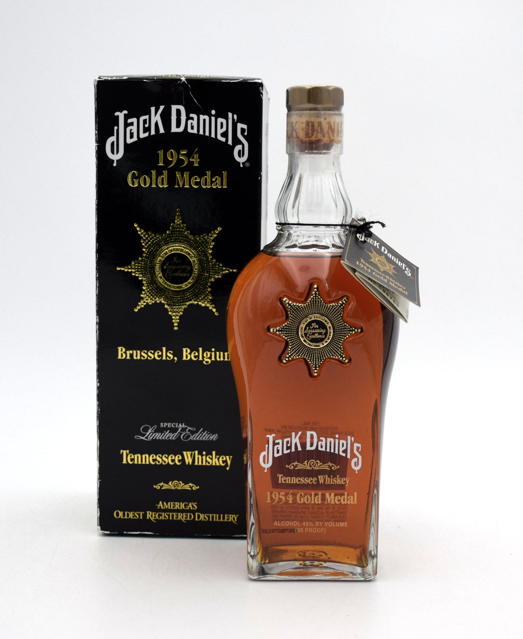 Jack Daniel's 1954 Gold Medal Whiskey bottle