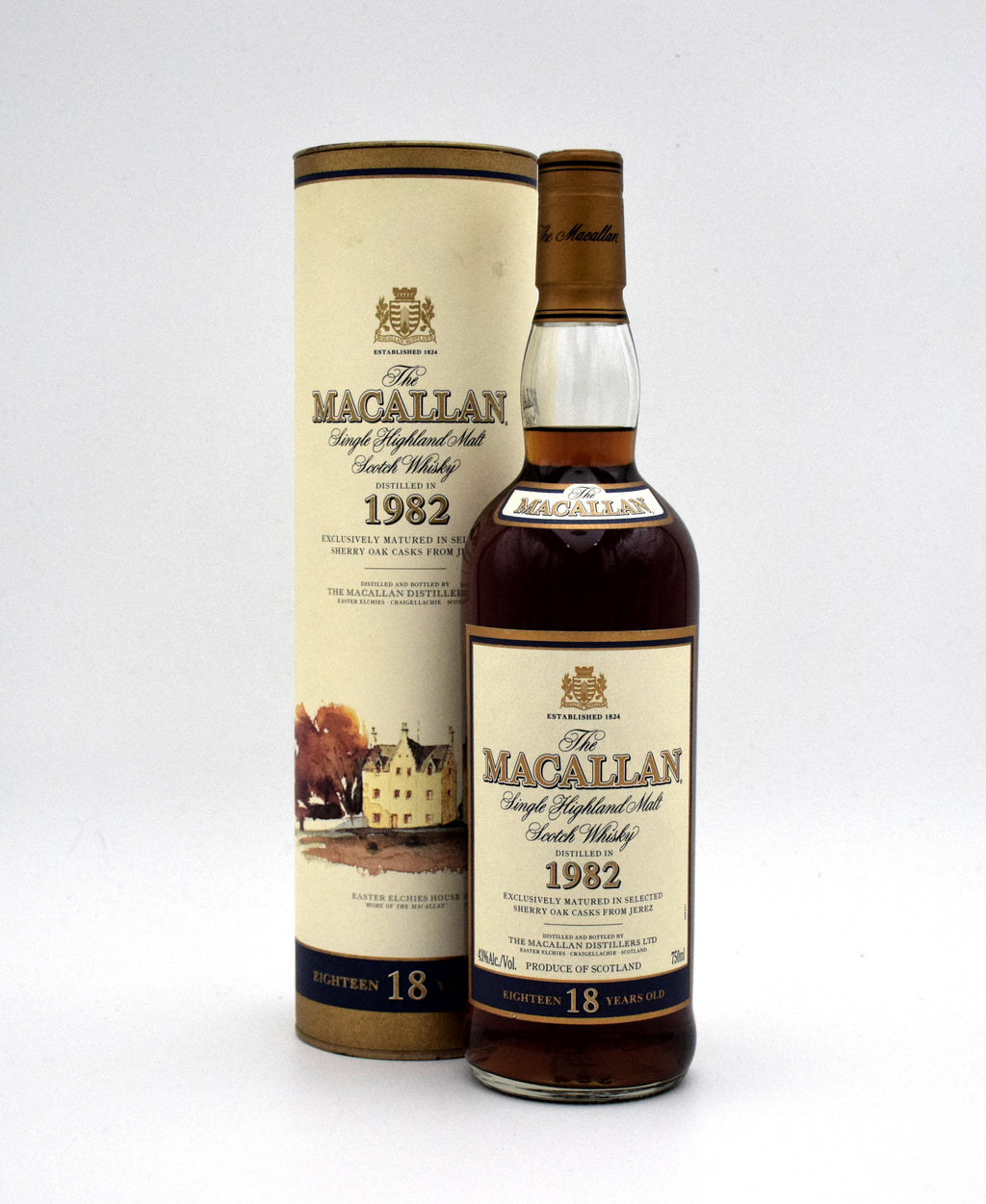 Macallan 18 Year Sherry Oak Scotch Whisky - Distilled in 1982