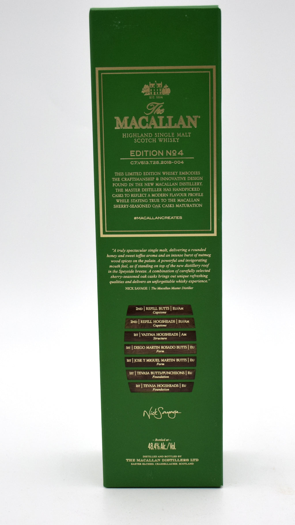 Macallan Edition No 4 Scotch Whisky bottle
