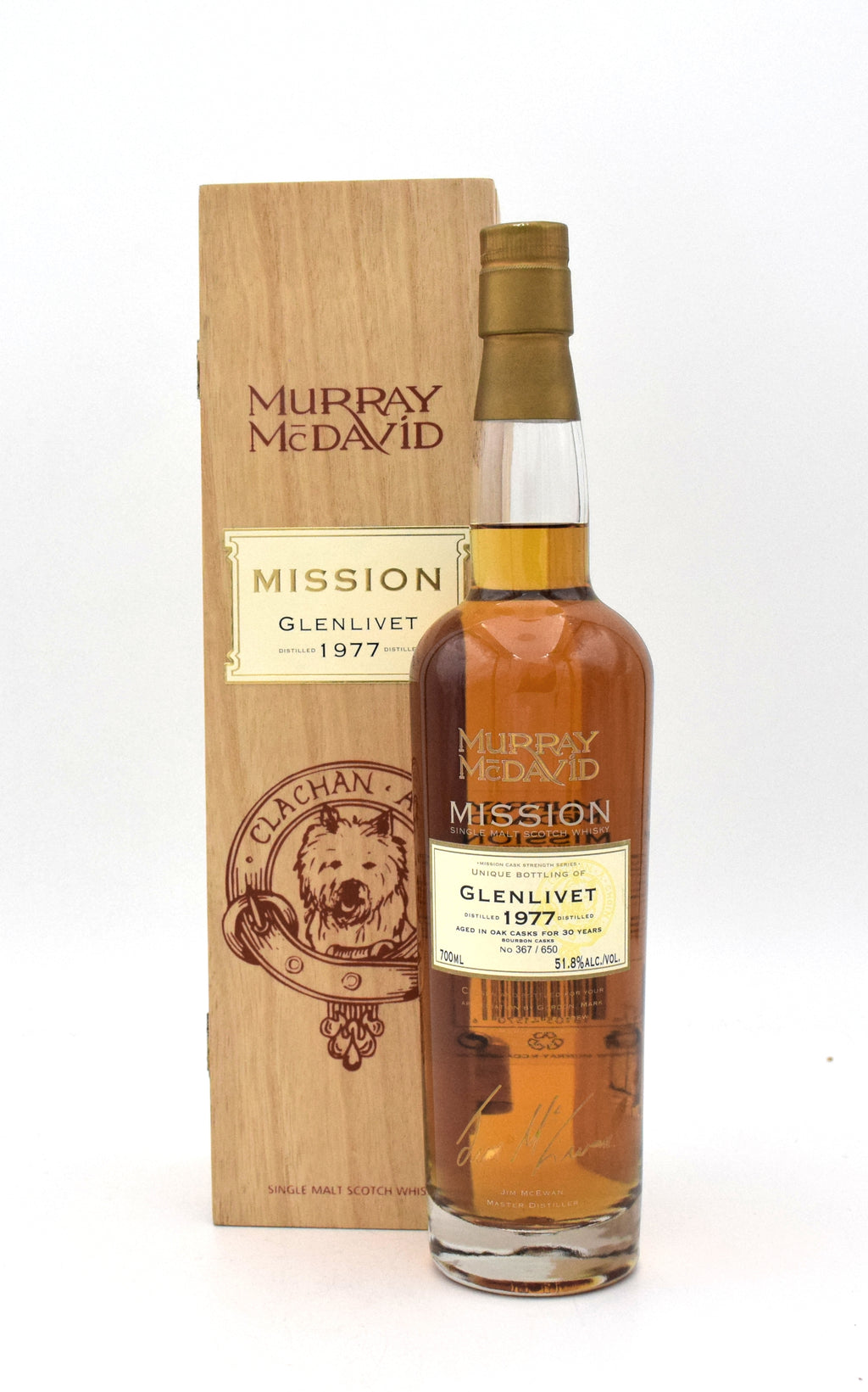 Murray McDavid Glenlivet Mission Scotch Whisky (1977 Release)