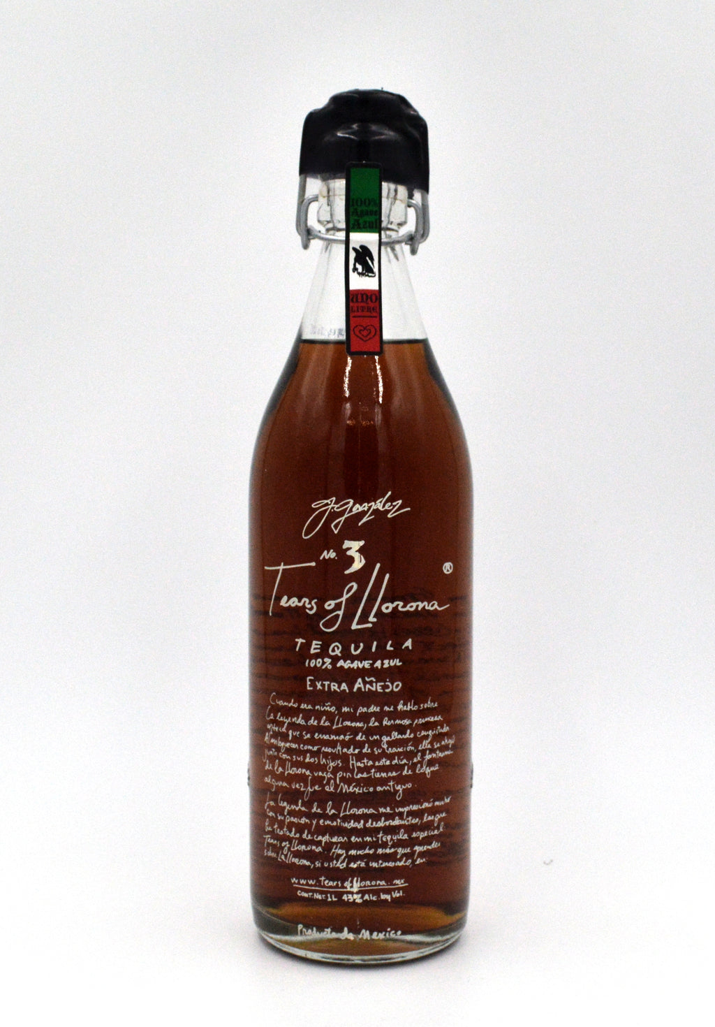 Tears of Lorona Tequila Extra Anejo bottle