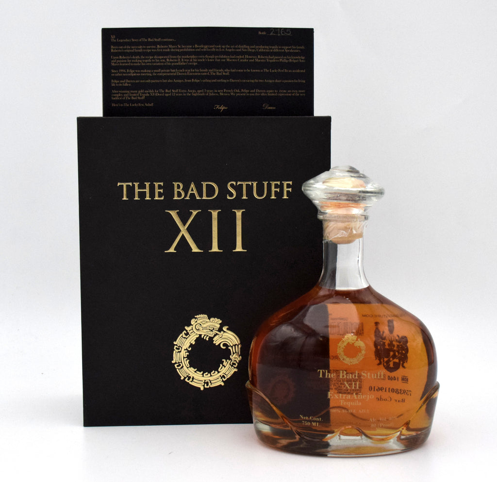 The Bad Stuff 'Doce' Extra Anejo Tequila 12 Year (XII) bottle
