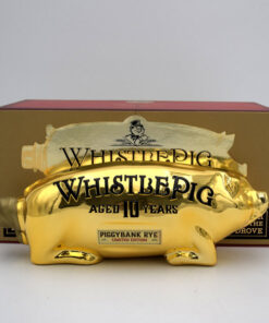 Whistlepig Limited Edition 10 Year 'Piggybank Gold' Rye whiskey in unique Piggybank packaging